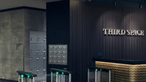 Travertine roll at fitness club